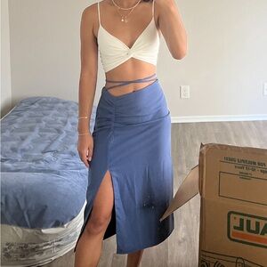 Blue Midi Skirt